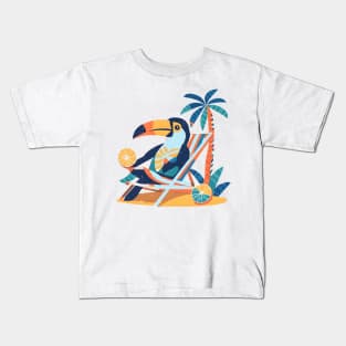 Toucan Bird on Vacation Kids T-Shirt